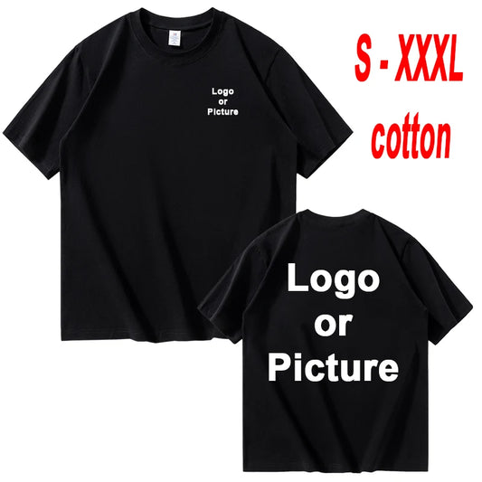 Customized Cotton Printed T-shirts Men Fashion Short Sleeve Tshirt Women Personality Casual Streetwear Tee Tops Camiseta