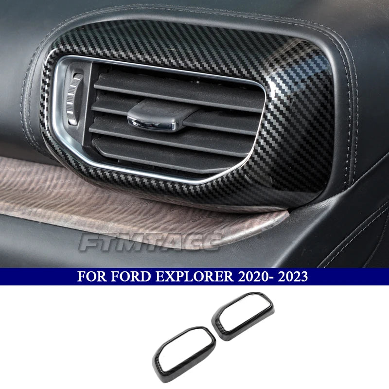 Car Accessories for Ford Explorer 2020 2021 2022 2023 ABS Carbon Fiber Interior Kit  Dashboard Console Decoration Cover Trim