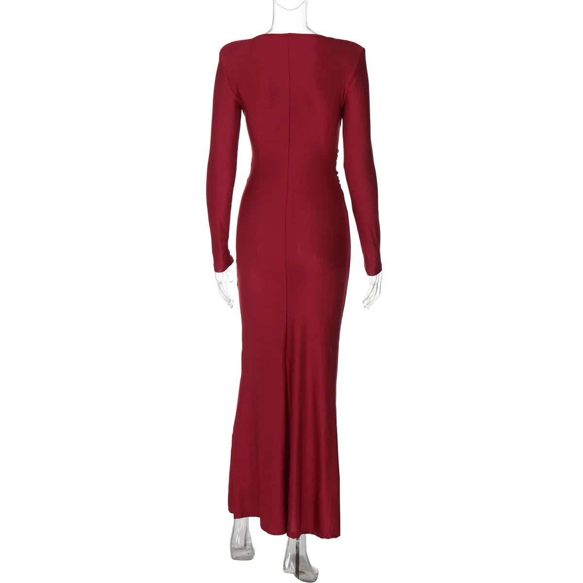 Women's Evening Dress Spring Summer New Fashion Slim Solid Color Casual Round Neck Long Sleeve Long Dress Elegant Party Dresses