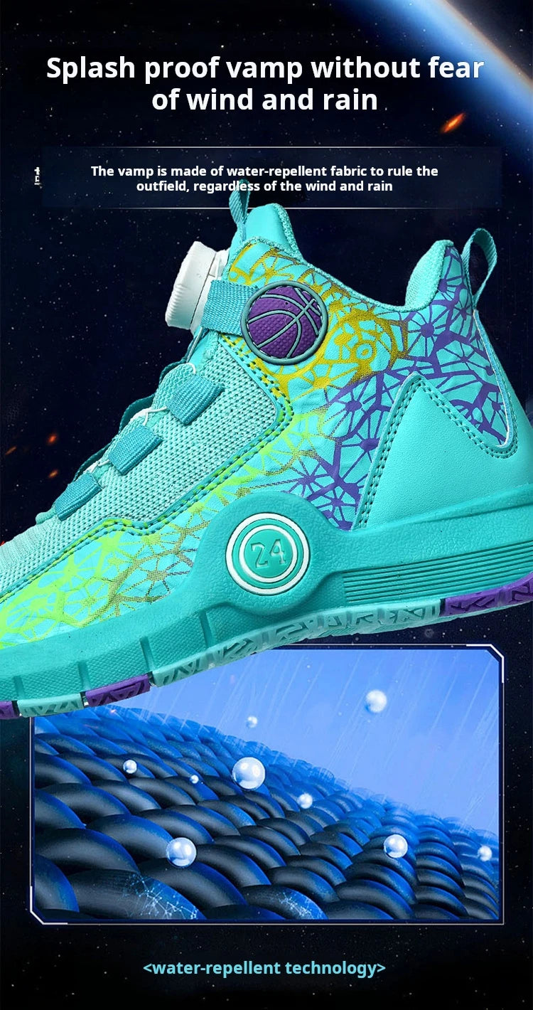 Children Basketball Shoes Original Design 2024 New Indoor Field Training Sports Shoes Comfortable Boy Basketball Shoes for Kids