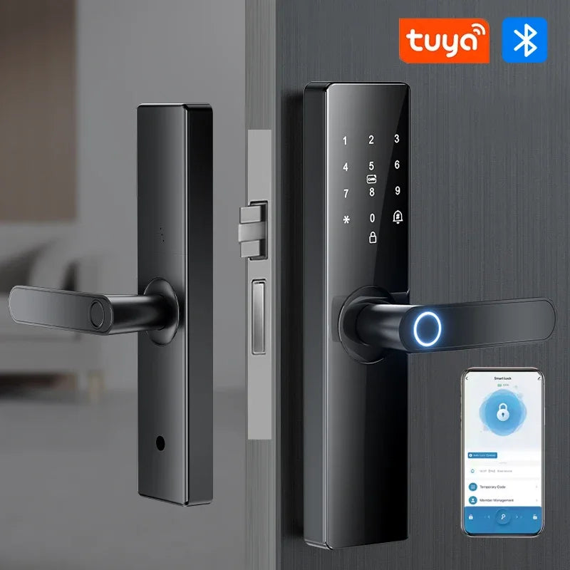 Smart electronic door locks Fingerprint biometrics Smartlock Application control Smart card key entry and USB emergency charging