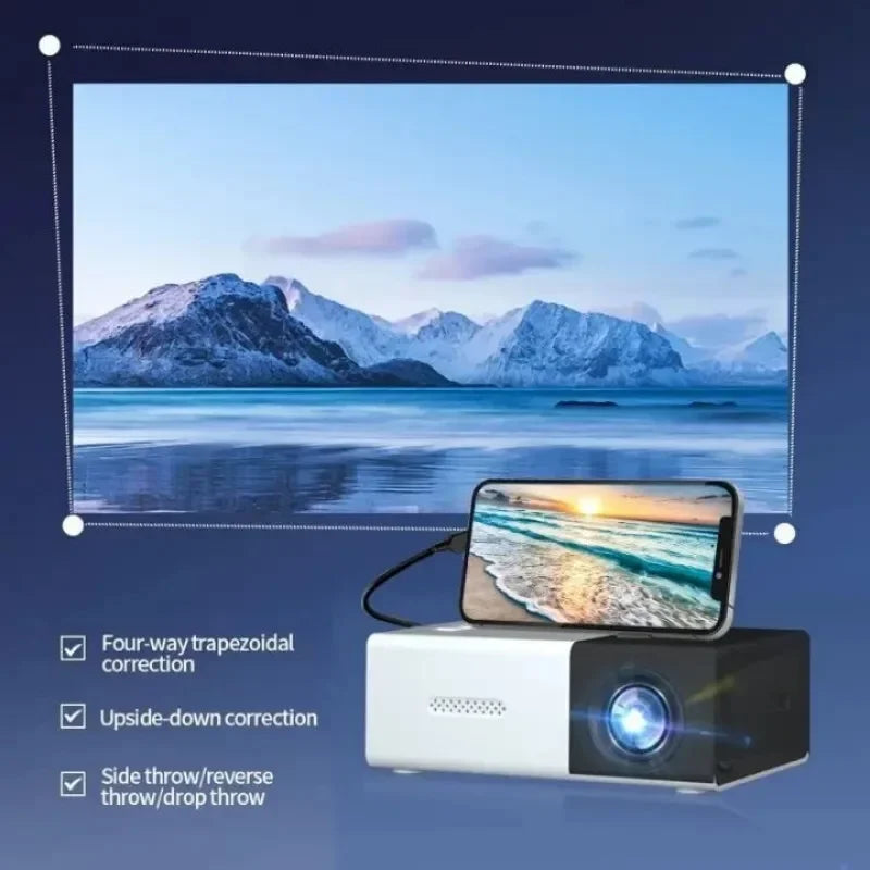 2025 Smart Projector 1000 Lumens,  Home Theater &  Outdoor Camping