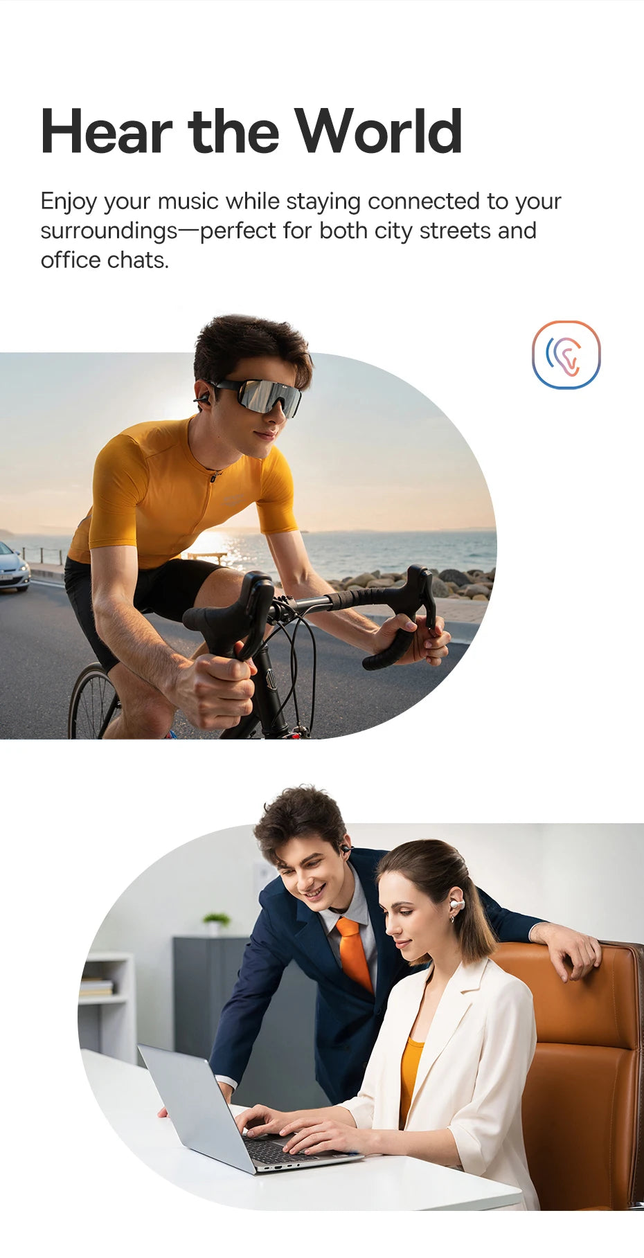 Baseus BC1 Earphones OWS Ear Clip Wireless Bluetooth 6.0 Headphones 4 Mic Call Noise Reduction Earbuds Low Latency Gamer Headset