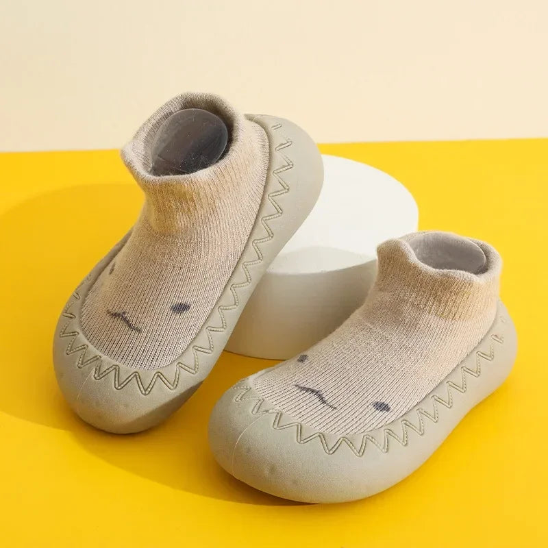 Baby Shoes Kids Soft Rubber Sole First Walkers Children Sock Shoes Non-slip Floor Socks Toddler Sock Shoes 0-4Y Boy Girl Booties