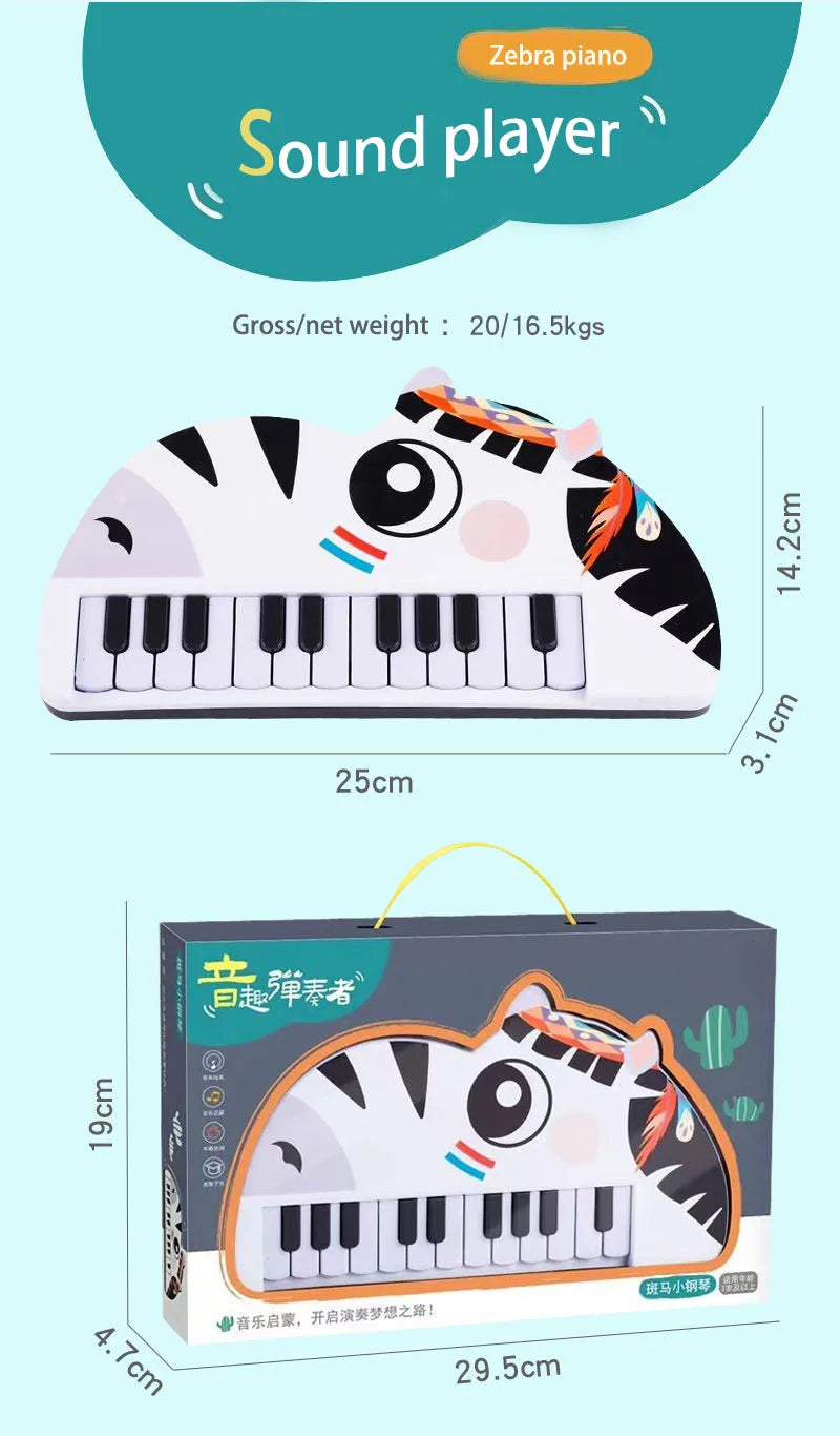 Kids Piano Keyboard Toy Children's Electronic Musical Instrument Multi-Functional Animal Piano Keyboard Early Education Toys