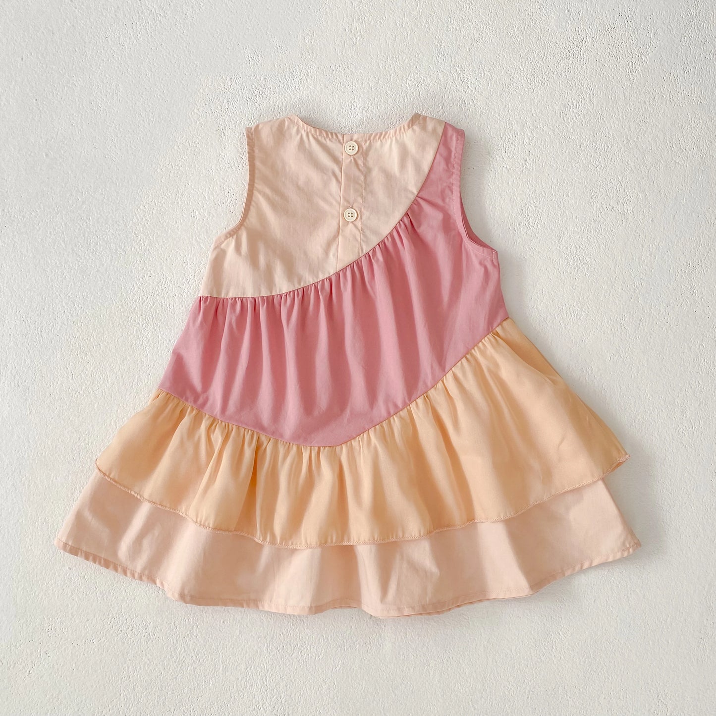 2025 Kids Clothes Summer Cotton Dress Baby Girls Clothes Cartoon Splicing Colors Dresses Children's Clothing Vestidos Cotton