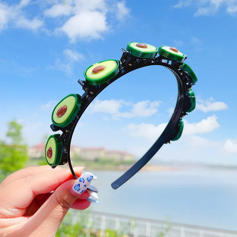 New Cute Cartoon Hairbands Girls Flowers Fruits Shape Hair Hoop Bands Korea Headwear Children for Kids Hair Accessories Gift