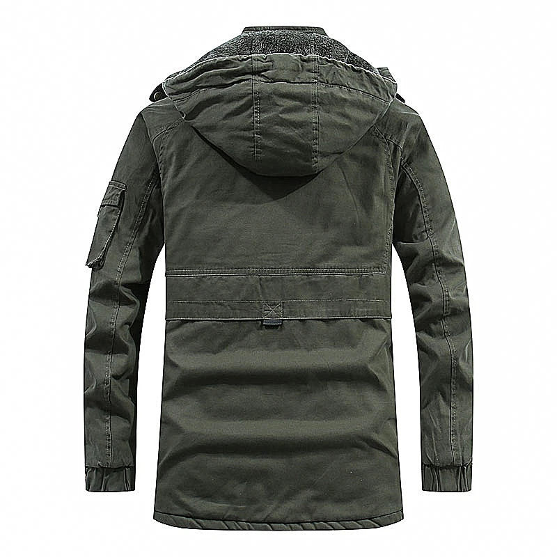 2025 Winter Men Jackets Fleece Warm Winbreaker Cotton padded Jackets Male Thicken Military Thermal Hooded jackets Clothing