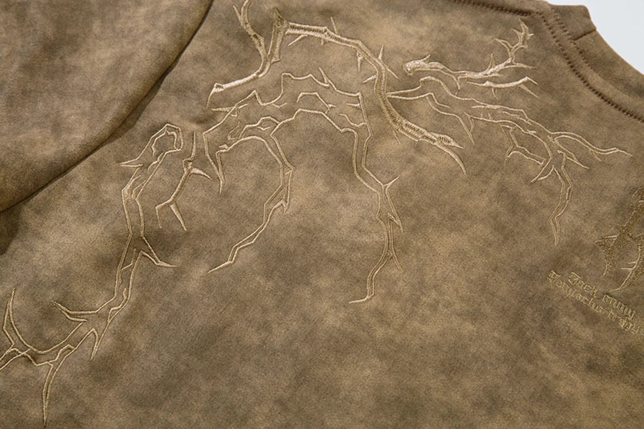 Hip Hop Harajuku Men T Shirts Embroider Vintage Loose Tee Tops Streetwear Oversized T-shirt