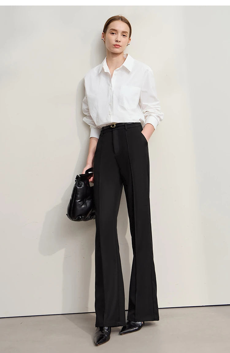 Amii Minimalist Women Pants 2025 Winter New Commuting Versatile Woman Clothes Casual Solid Color Straight Trousers 12544139