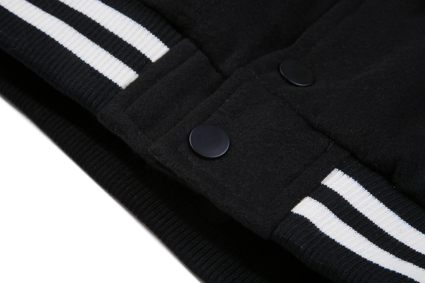 Autumn Red Black Casual Leather Sleeves Wool Unisex University Baseball Letterman Varsity Men  Jackets