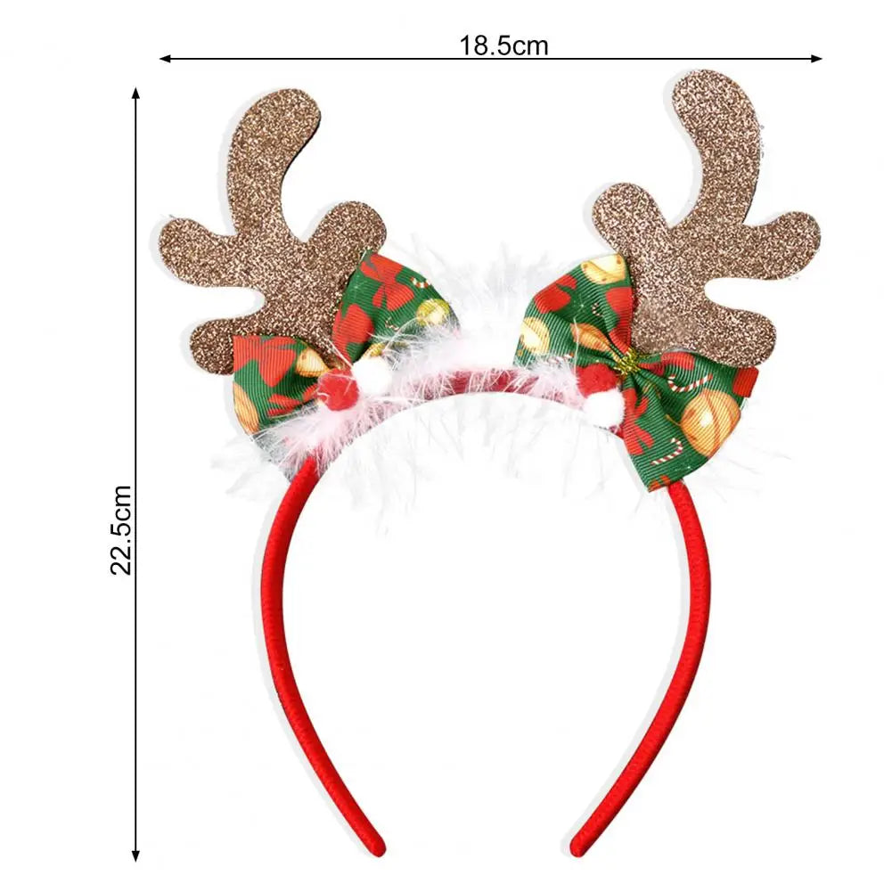 Christmas Headbands Snowman Reindeer Antler Headband Santa Hat Antlers Hair Hoop Plastic Festive Holiday Headbands