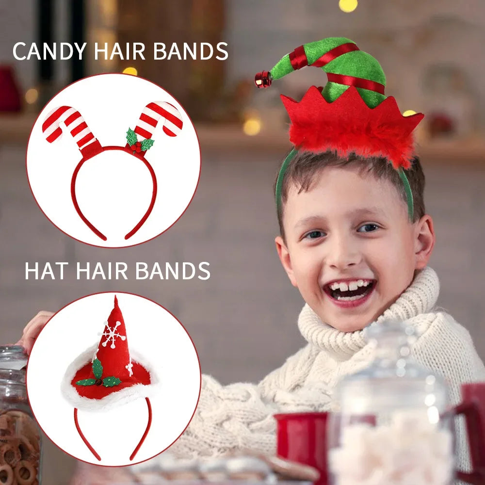 Christmas Cosplay Hair Hoop Merry Christmas Xmas Hat Santa Claus Leg Girl Boys Festival Party Headband Women Men Head Decoration