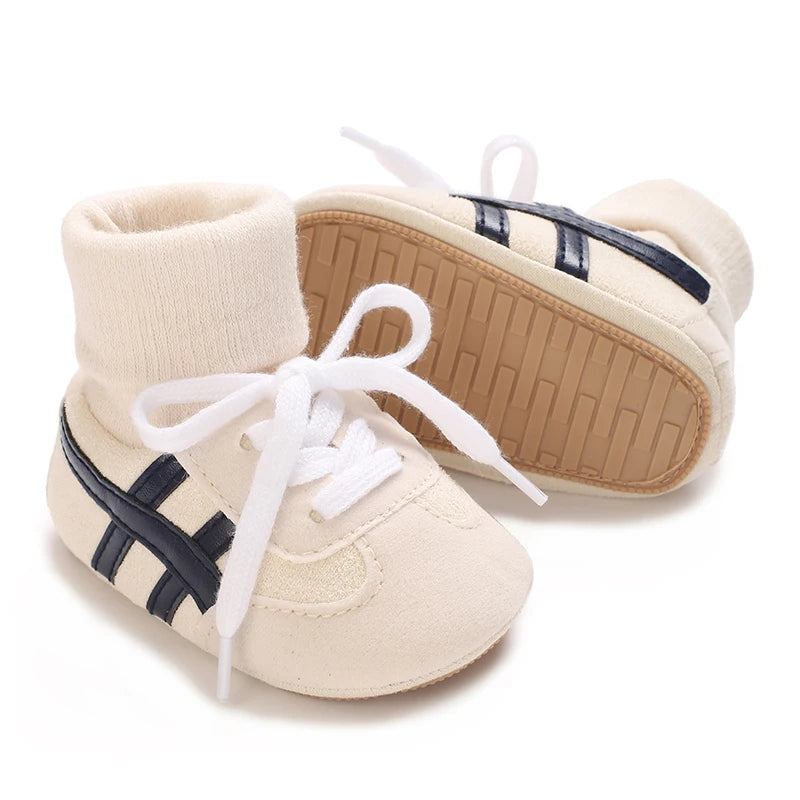 Spring and Autumn Baby Shoes for Boys and Girls 0-1 Years Old Shoes and Socks Do Not Drop Soft Bottom Anti Slip Sneakers 6-12M