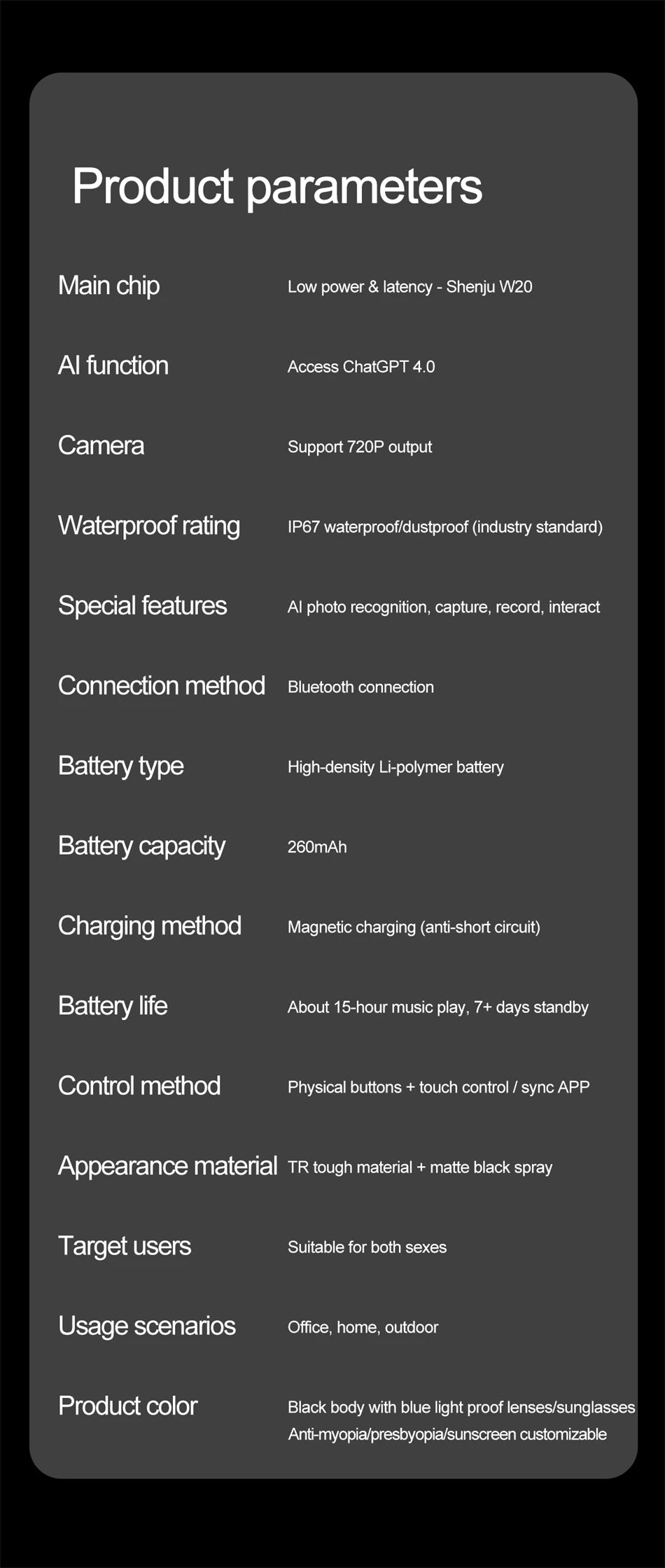 LIGE AI Smart Glasses with Camera Sunglasses 100W Camera Video Recorder Wireless Bluetooth Call Anti-blue Glasses for Man Women