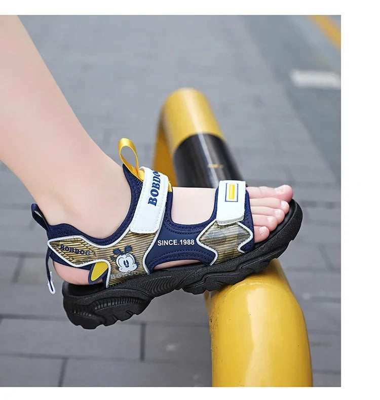 Kids Summer Shoes Fashion Big Boys Beach Sandals Children Casual Sports Sandals Color Matching Anti-skid Classic Size 28-40