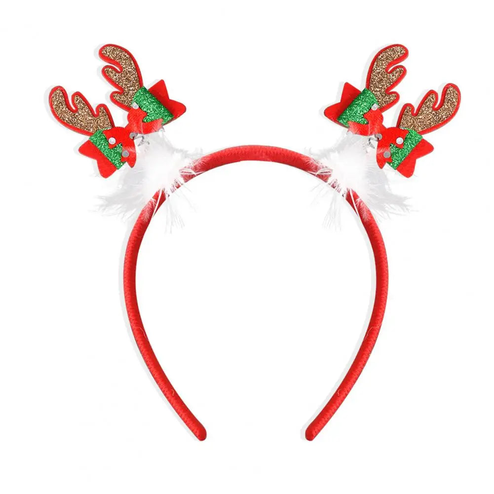 Christmas Headbands Snowman Reindeer Antler Headband Santa Hat Antlers Hair Hoop Plastic Festive Holiday Headbands