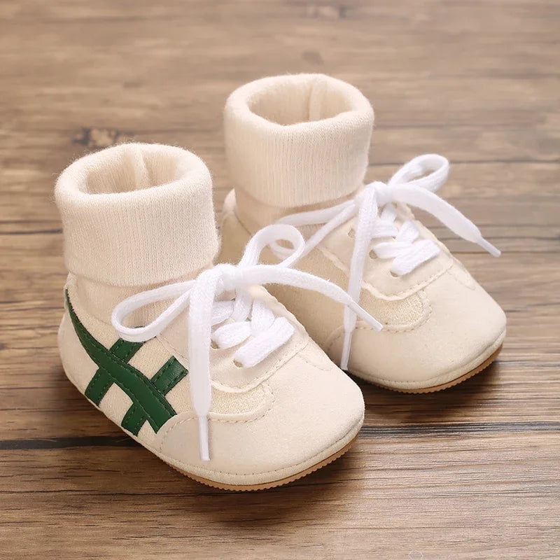 Spring and Autumn Baby Shoes for Boys and Girls 0-1 Years Old Shoes and Socks Do Not Drop Soft Bottom Anti Slip Sneakers 6-12M