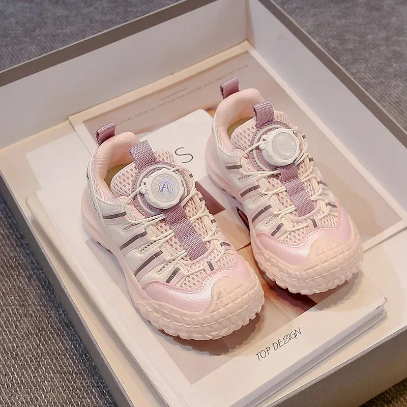 Kids Sports Shoes Non-slip Soft Sole Boys Girls Casual Shoes Ins Trendy 2025 New Fashion Children Sneakers Breathable Comfort