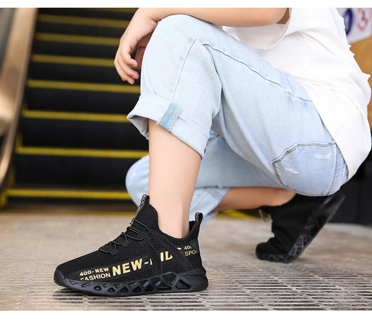 Kids Sports Shoes Boys Children Athletic Sneakers Mesh Lightweight Running Basketball Tennis School Outdoor Casual Shoes ﻿