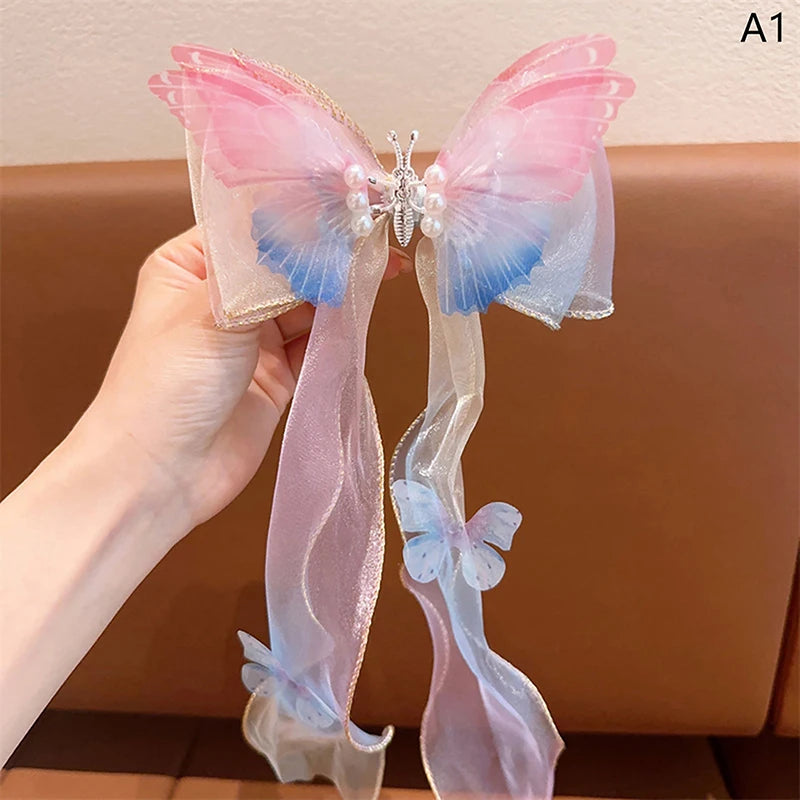 Children's Hair Accessories Bows Ribbons Braided Hairpins Headdresses Summer Girls Princess Hairpins