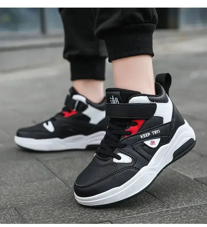 Children Basketball Kids Shoes New Children Sneakers Child Shoes High-Quality Durable Light Breathable Soled Anti-Slip Trainer