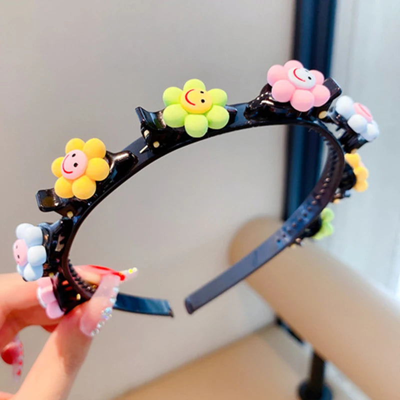 New Cute Cartoon Hairbands Girls Flowers Fruits Shape Hair Hoop Bands Korea Headwear Children for Kids Hair Accessories Gift