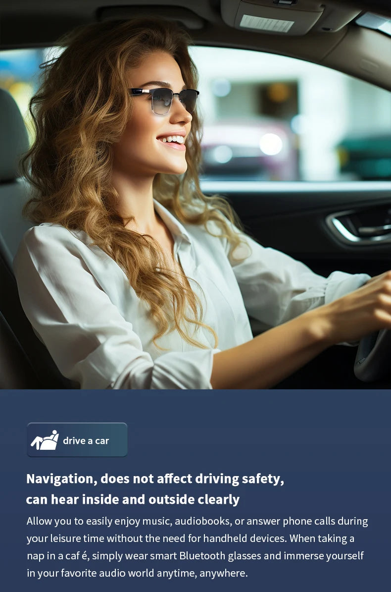 GS06 Upgrade Smart Glasses With Camera Video Recording AI Photo Recognition Bluetooth Call Translation Voice Assistant Glasses