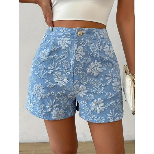 Summer Casual Pure Color Floral Embroidery Shorts Women's Long Pants Nine Points Seven Points Five Points AE Stock Origin