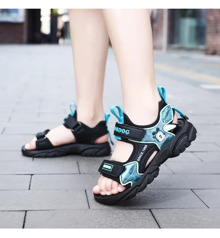 Kids Summer Shoes Fashion Big Boys Beach Sandals Children Casual Sports Sandals Color Matching Anti-skid Classic Size 28-40