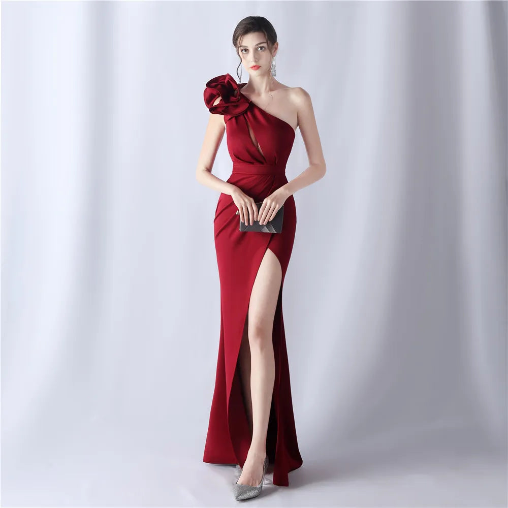 Women's Elegant Dresses for Prom Party Dress Evening Formal Gala Woman Luxury Special Events Occasion Chic Simple Satin 2024