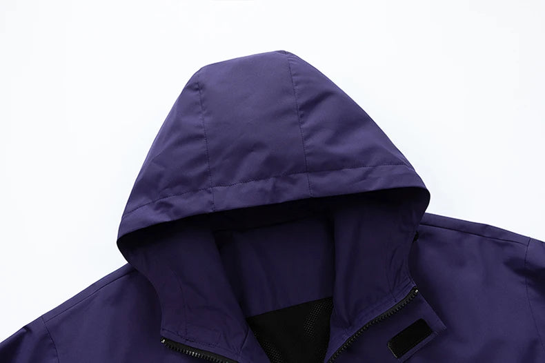 Spring Autumn Casual Jacket Fashion Hiking Men Jackets Men Outdoor Waterproof Windproof Camping Running Hooded Windbreaker Coats