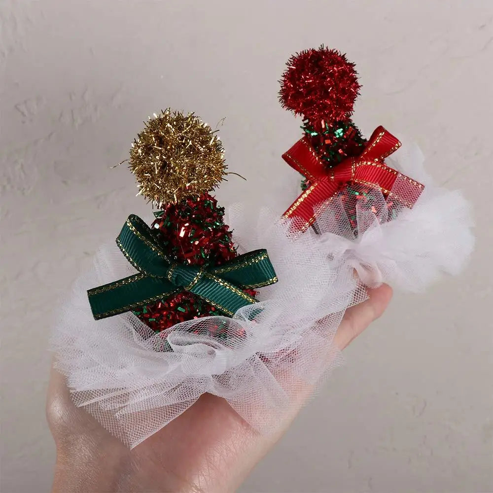 Cap Santa Claus Kids Gifts Christmas Costume Dress Up Korean Hair Accessories Children Hair Clip Christmas Hat Hairpin