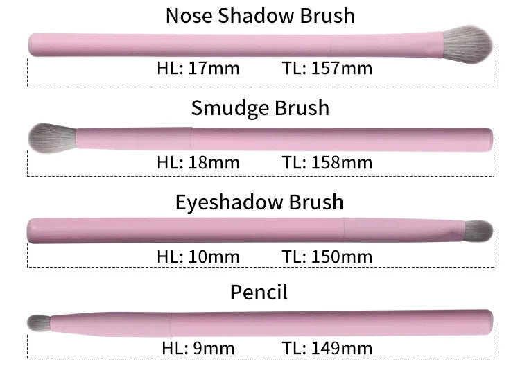 Pink Makeup Brush Set Private Label Wholesale Bulk Cosmetic Synthetic Hair Vegan Brushes Free Custom Logo Beauty Tool 10Sets