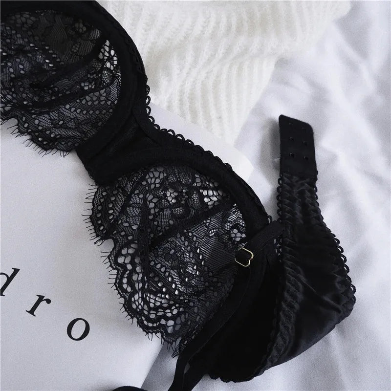 Women's Underwear Bralette Set Sexy Lingerie Lace Erotic Brassiere Female Underwear Lace Bra Panties G-String Bra and Brief Sets