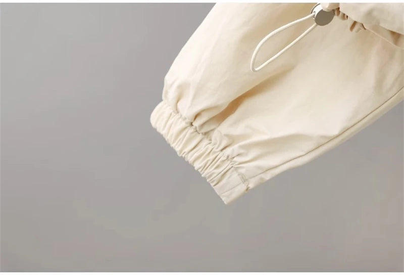 Women's Jackets New Spring Autumn Thin Cardigan Jacket Zipper Long Sleeve Simple Fashion Solid High-necked Casual Female Outwear