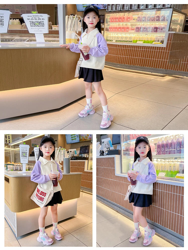 Kids Shoes For  Girls Fashion Children Casual Shoes Non-slip Sneakers