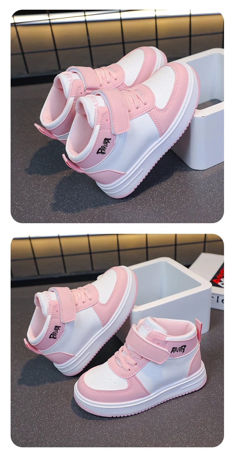 Children's Sports Shoes Spring Autumn New Boys Girls Sneakers Classics High Top Soft Breatheable Fashion Kids Basketball Shoes