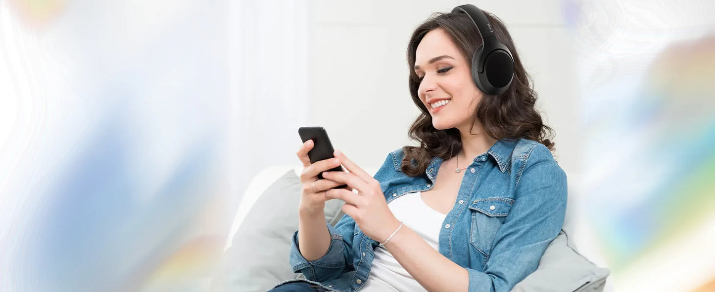 Hybrid Active Noise Cancelling Headphones, Wireless Over Ear Bluetooth Headsets ANC,APP Custom EQ,Deep Bass, Comfort Ear Cups