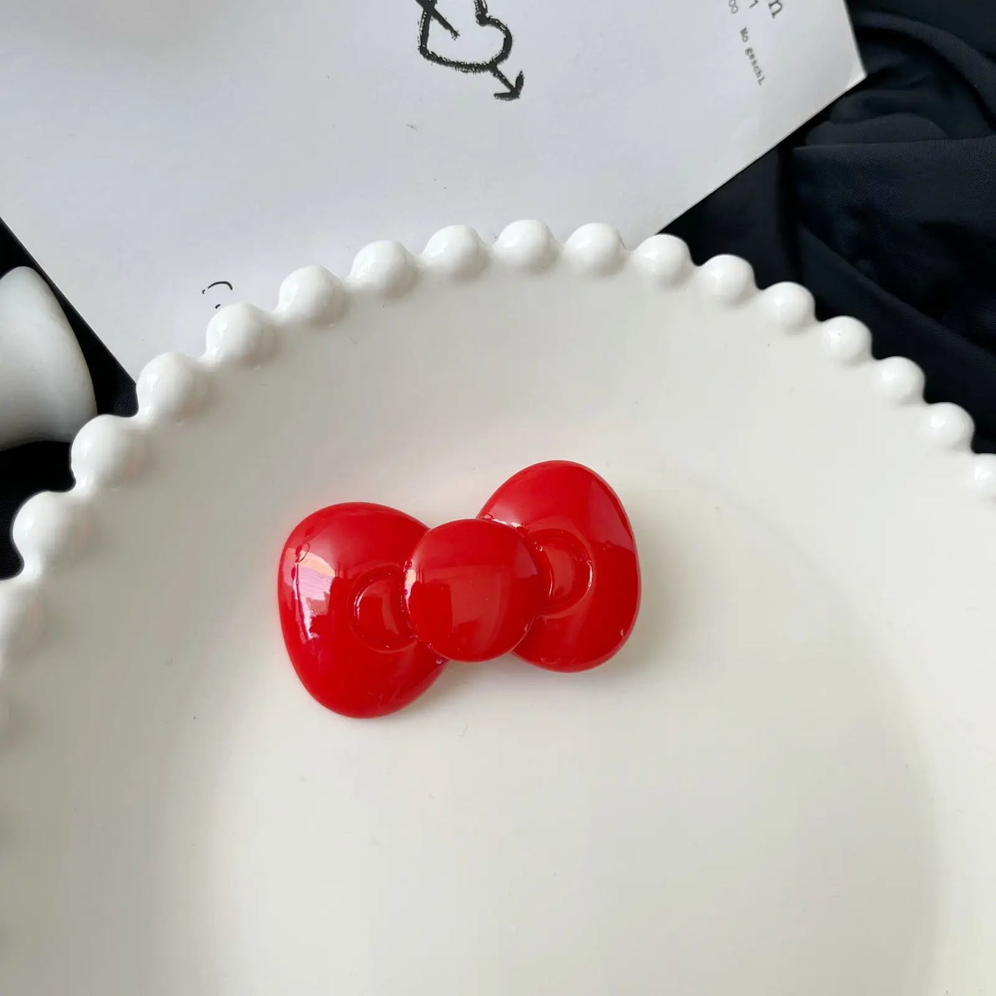 Kawaii Sanrio Bow Hairpin Hello Kittys Hair Accessories Cute Girl Heart Side Clip Bangs Temperament Jewelry Gift Sanrio Hairpin