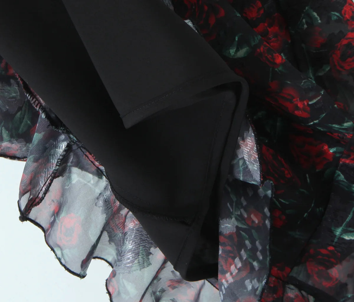 Midi dresses for women 2025 Summer bodycon dresses sexy vintage clothes dress elegant black dress front tie vintage floral dress