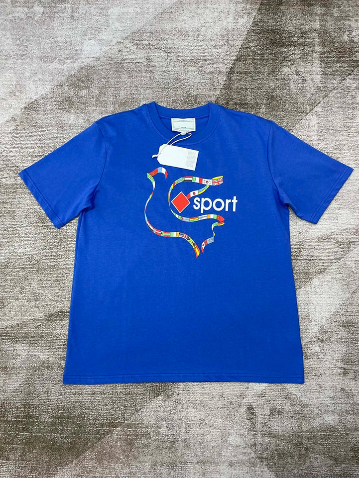 2025 High Quality  Casinoblank Paris Tennis Equipment Print Women Men T shirts Oversized Men Casual Cotton Summer T shirt tees