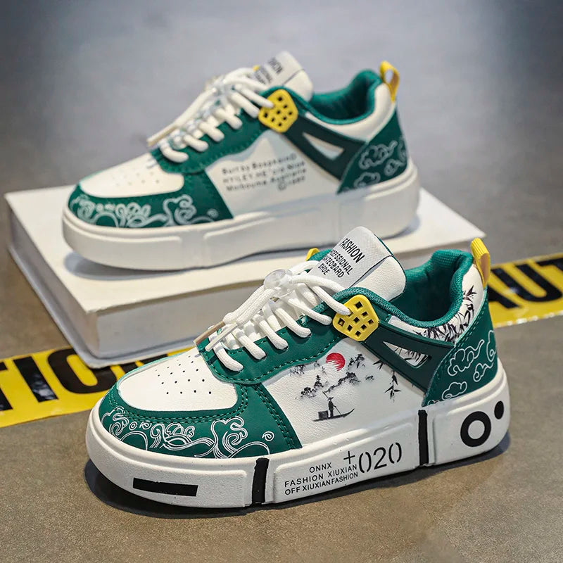 New Student Kids Board Shoes Fashion Boys Girls Leisure Walking Shoes Non-slip Comfortable Children Casual Sneakers Kids Flats