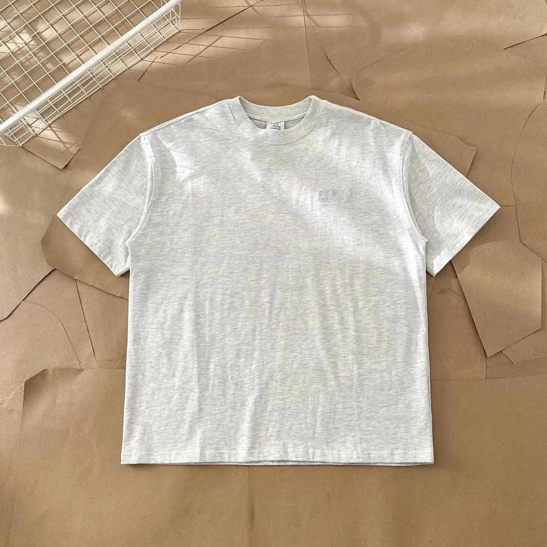 Limited Edition VT Small Logo Embroidery Women Men T shirts tees Hiphop Oversized Heavy Cotton Men Casual T-shirt