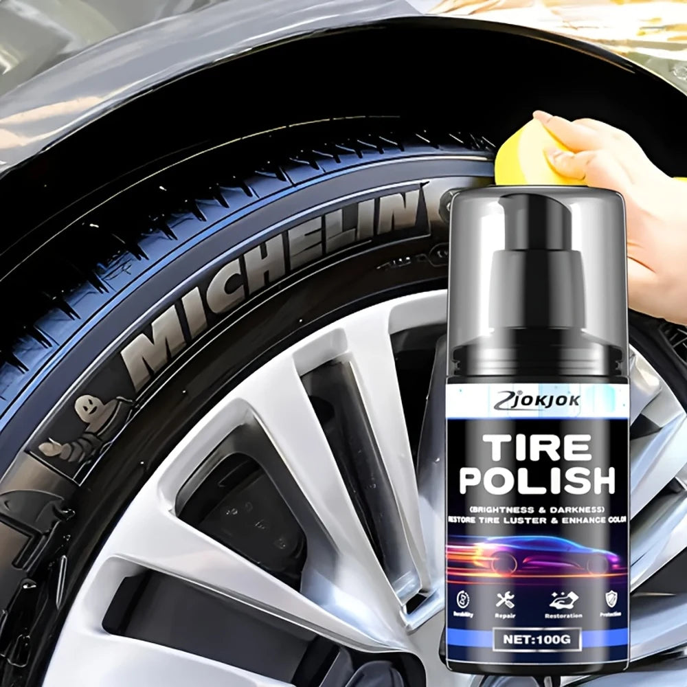 Car Plastic Tire Polish, Refurbishing Car Blackening Paste, Multi-purpose use for restoration and renewal. Maintains a lasting g