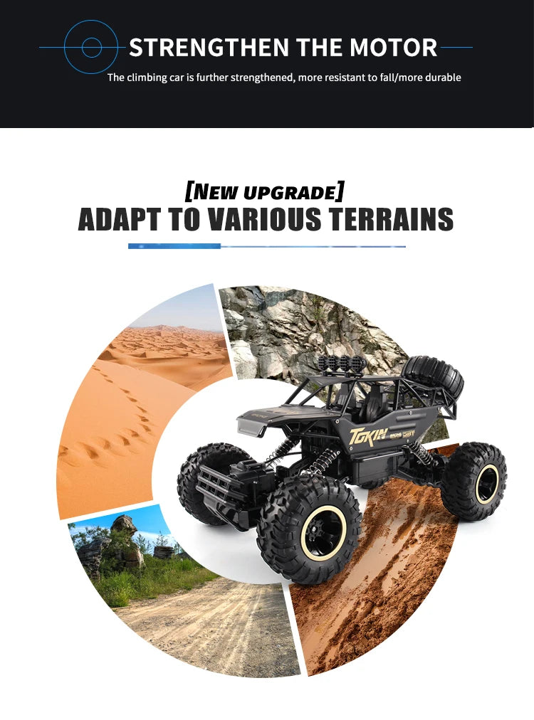 Oike RC Car Remote Control Climbing Vehicle Outdoor All Terrain Off-road Trucks 4WD Racing Drift Cars Toy Gift for Kids Adults