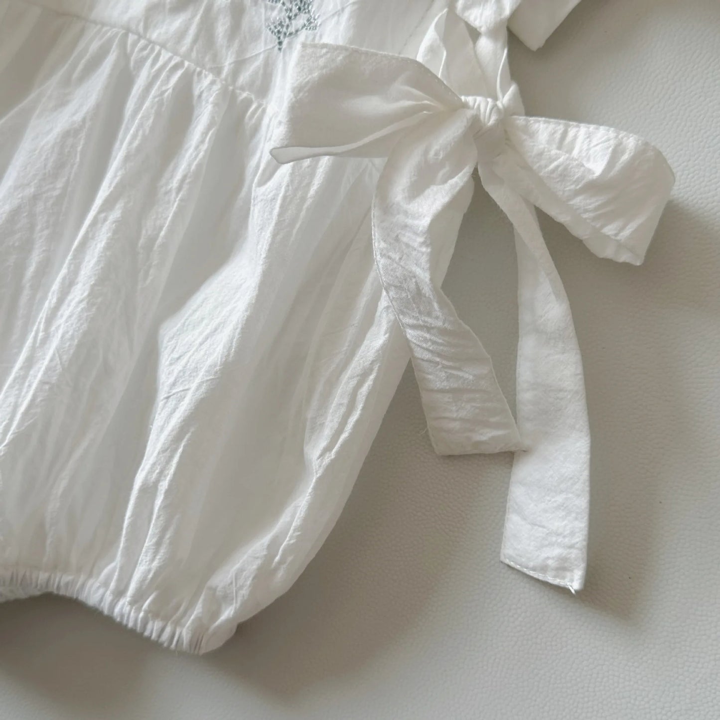 Baby Clothes Summer Cute Embroidery Floral Infant Girl Sleeveless Bodysuits Cotton Toddler Bow One Pieces Newborn Girl Clothes