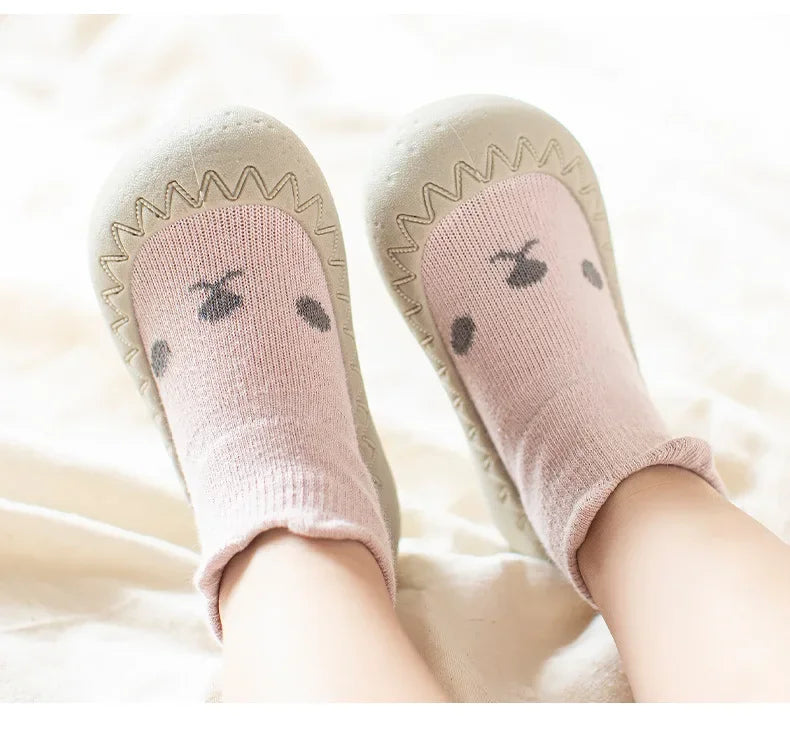 Baby Shoes Kids Soft Rubber Sole First Walkers Children Sock Shoes Non-slip Floor Socks Toddler Sock Shoes 0-4Y Boy Girl Booties