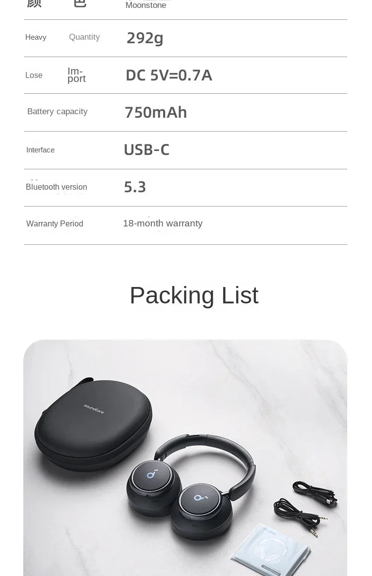 Anker Soundcore Space Q45 Wireless Bluetooth Headphones Triple Dynamic Active Noise Cancellation LDAC HiRes A3040