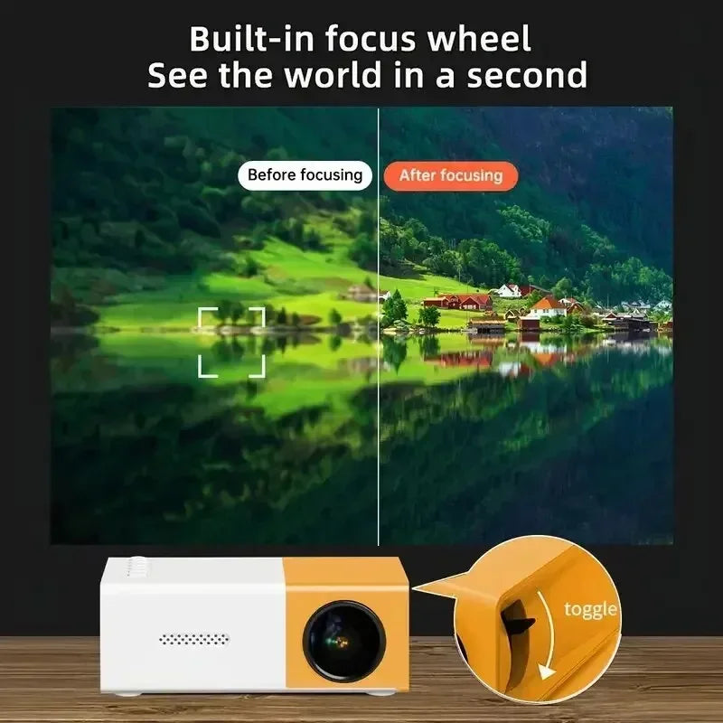2025 Smart Projector 1000 Lumens,  Home Theater &  Outdoor Camping